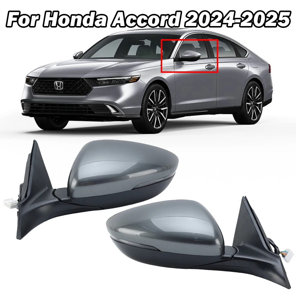 

Боковое зеркало заднего вида с 8 проводами в сборе для Honda Accord 2024-2025, американская версия, BMW, серая, темно-серая, автомобильные аксессуары