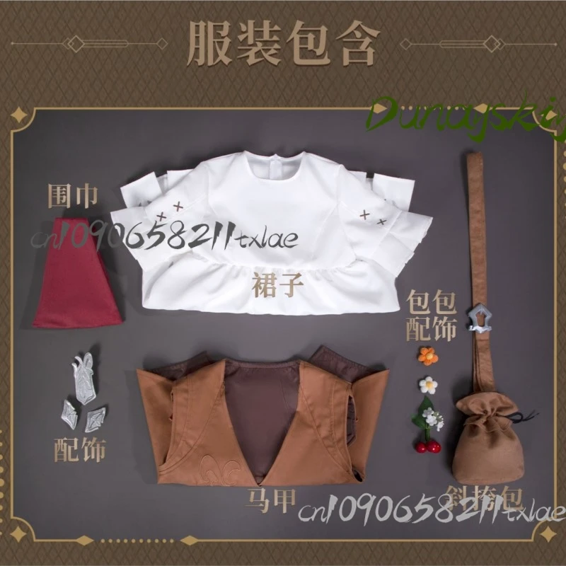 أزياء Finall Fantt asy Lalafell التأثيرية أزياء Dunesfolk Starter أزياء أنيمي شخصية اللعبة مجموعة كاملة من أزياء حفلات الهالوين