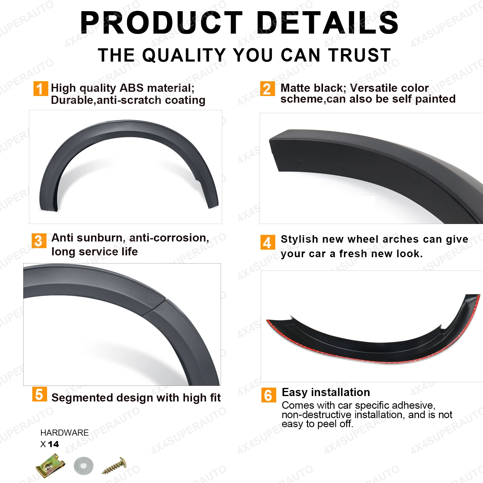 Slim OEM Style Fender Flares Wheel Arch For Nissan Navara Frontier NP300 2021-2025 Double Cab Mudguards Off-Road Car Accessories