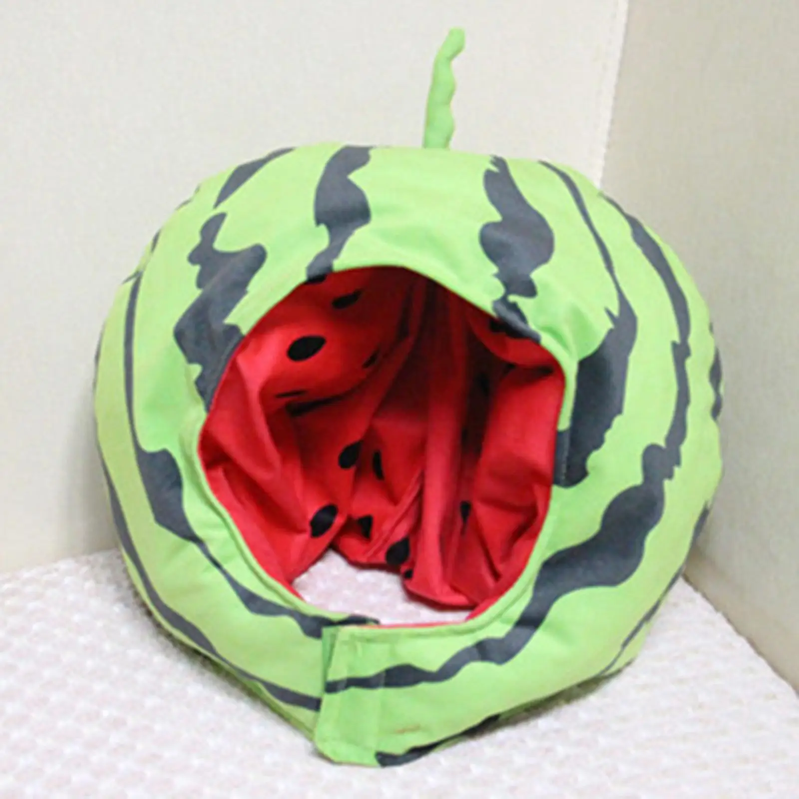 

Funny Watermelon Hat Durable Fruit Headwear Headgear Double Use for Party