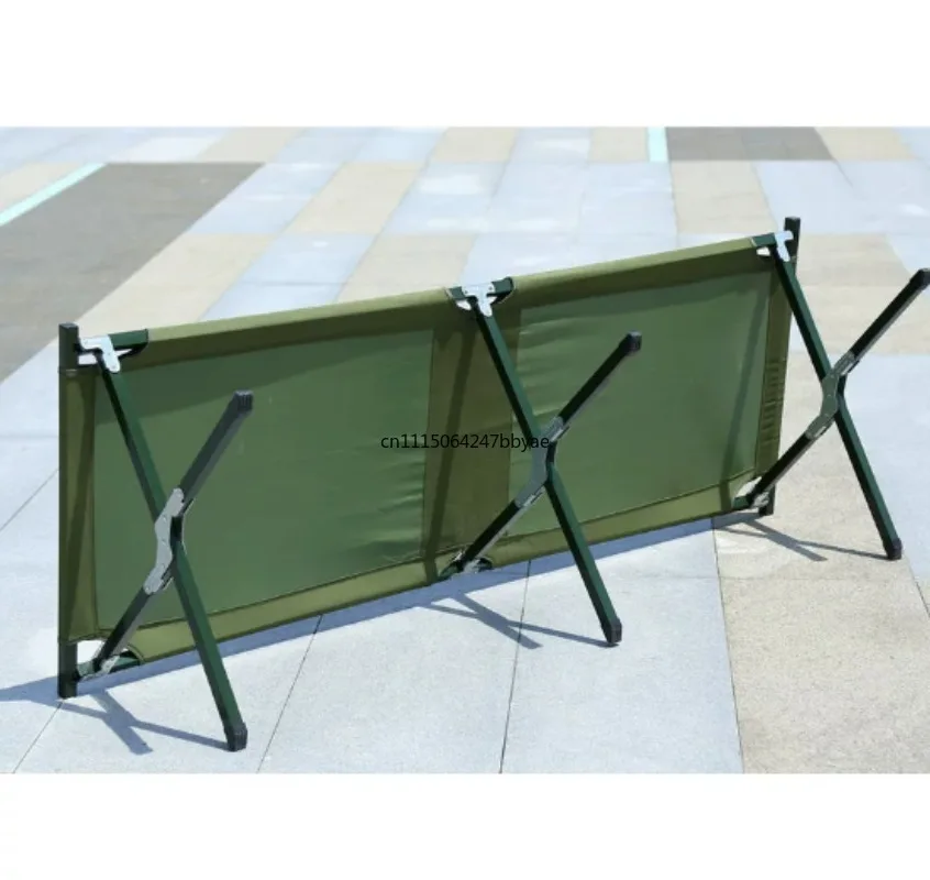 For Outdoor Folding Single Bed Aluminum Alloy Portable Camping Lunch Break Simple Cot