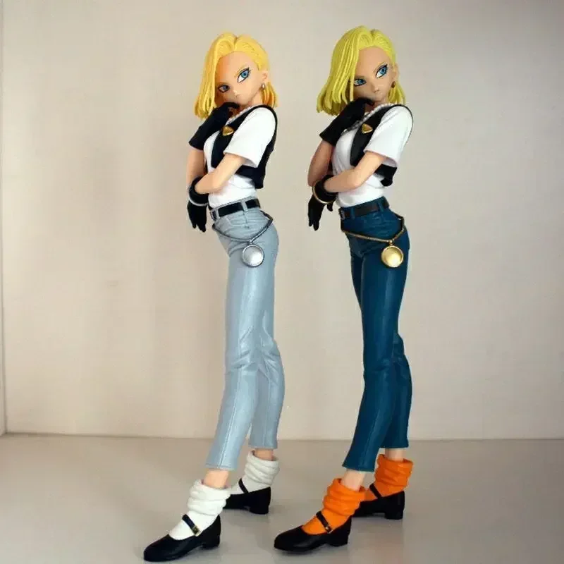 Authentic 25cm Dragon Ball Z Lazuli Android 18 Anime Statue Dbz Charming Lazuli Pvc Peripheral Toy Collection Dolls For Chidren