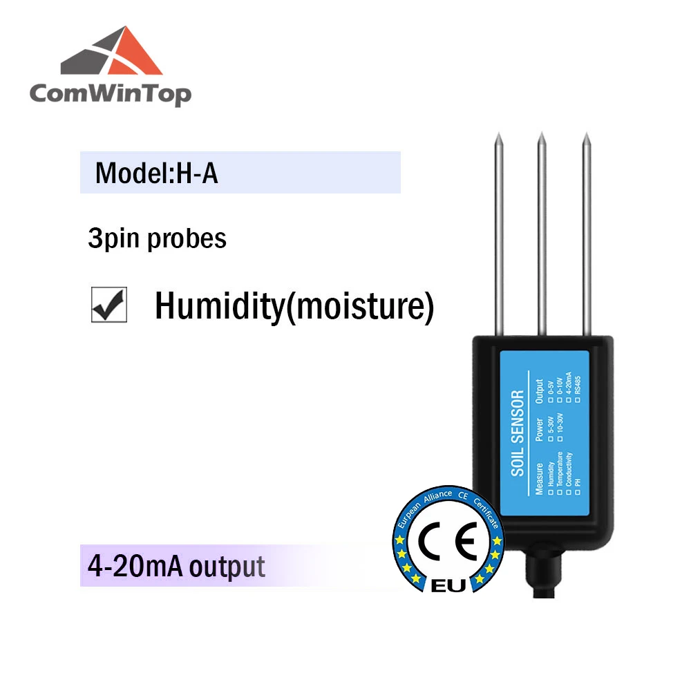 Bodenfeuchtigkeit Temperatur Luftfeuchtigkeit EC PH NPK Sensor mit Optionalem 4-20mA 0-5V RS485 Ausgang