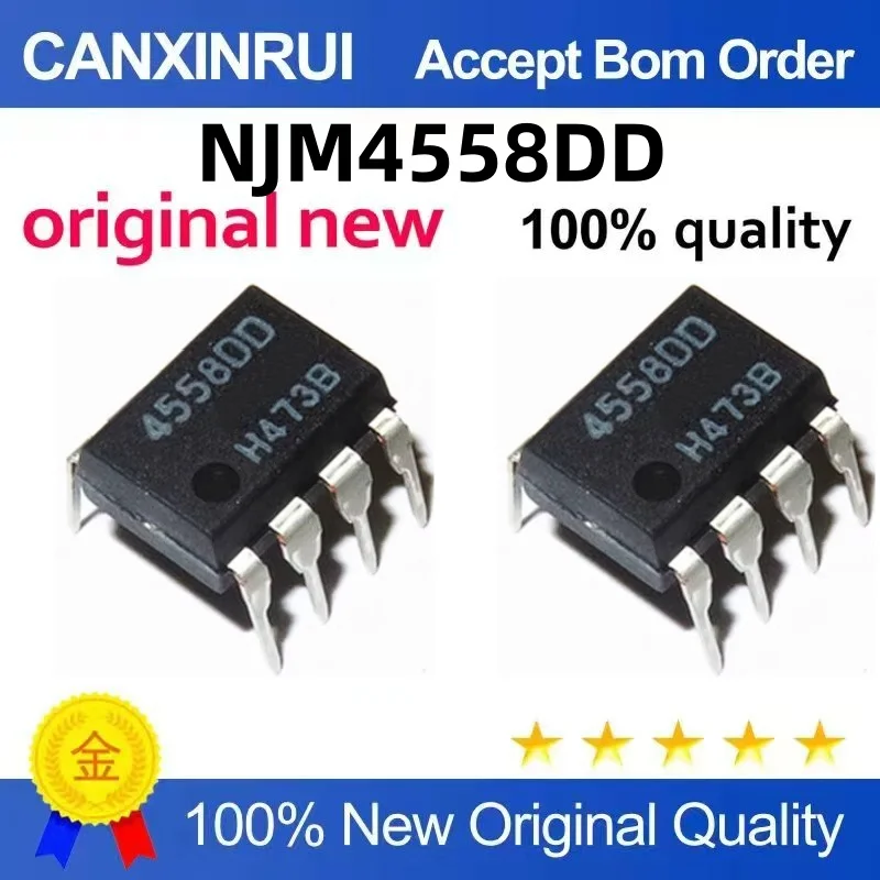 (10-300piezas)New NJM4558DD 4558DD DIP-8 dual op-amp JRC4558DD-chip IC