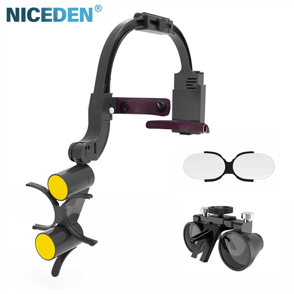 Best Factory price Den tal Loupes Headlight Den tal Magnifying Glasses Binocular Headwear Surgical Shadowless LED Loupes