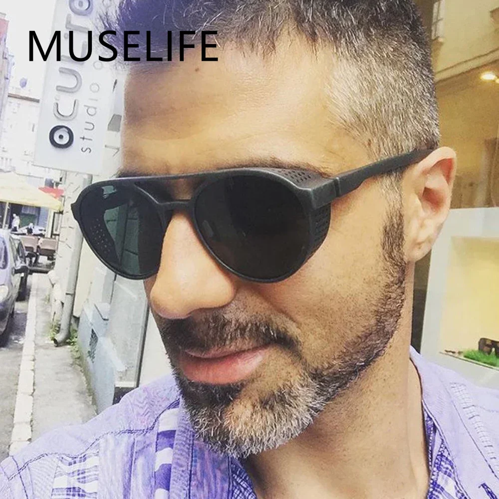 Okulary przeciwsłoneczne UV400 Punk - męskie okulary przeciwsłoneczne w stylu retro firmy MUSELIFE