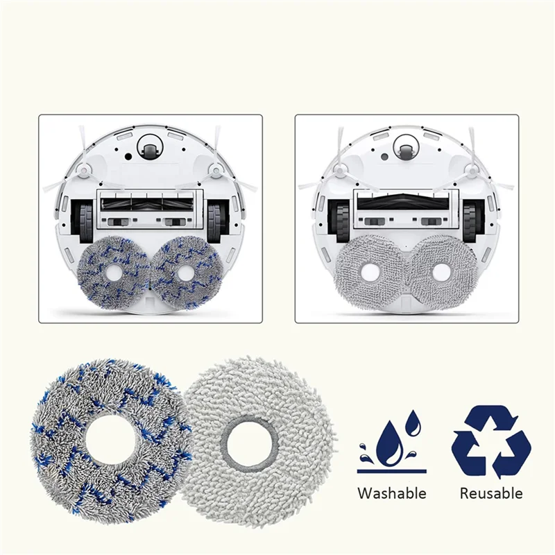 ABJO-24X ECOVACS DEEBOT T30 Pro /T30S 콤보 / T30S / T20 옴니 /T10 옴니 /X1 옴니 교체용 예비품용 세척 가능한 걸레 천