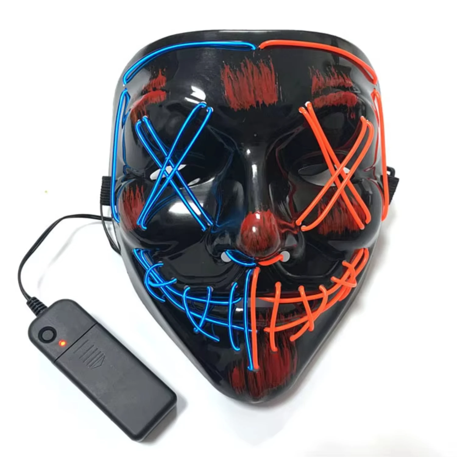 Halloween Led Glowing Mask V Horror Ghost Mask Lighting  Wire DJ Bar Joker Face Guards Veil Costume Party Cosplay Masks Stars