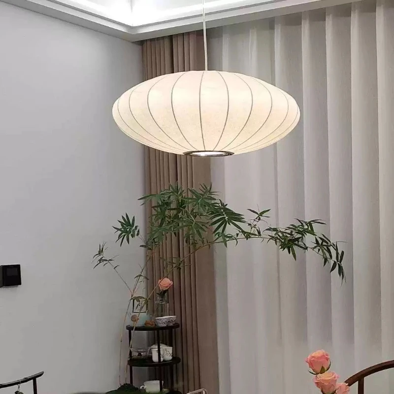 Designer Style Simple and Advanced Wabi Sabi Pumpkin Round Decorative Chandeliers for Tea Bedroom Dining Living Study Room