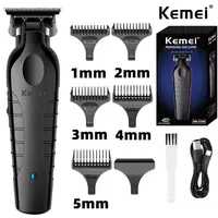 Cortadora de Pelo Profesional Kemei KM-2299, Cortadora de Pelo Eléctrica de 1200 mAh, Recargable por USB, Máquina para Cortar el Cabello