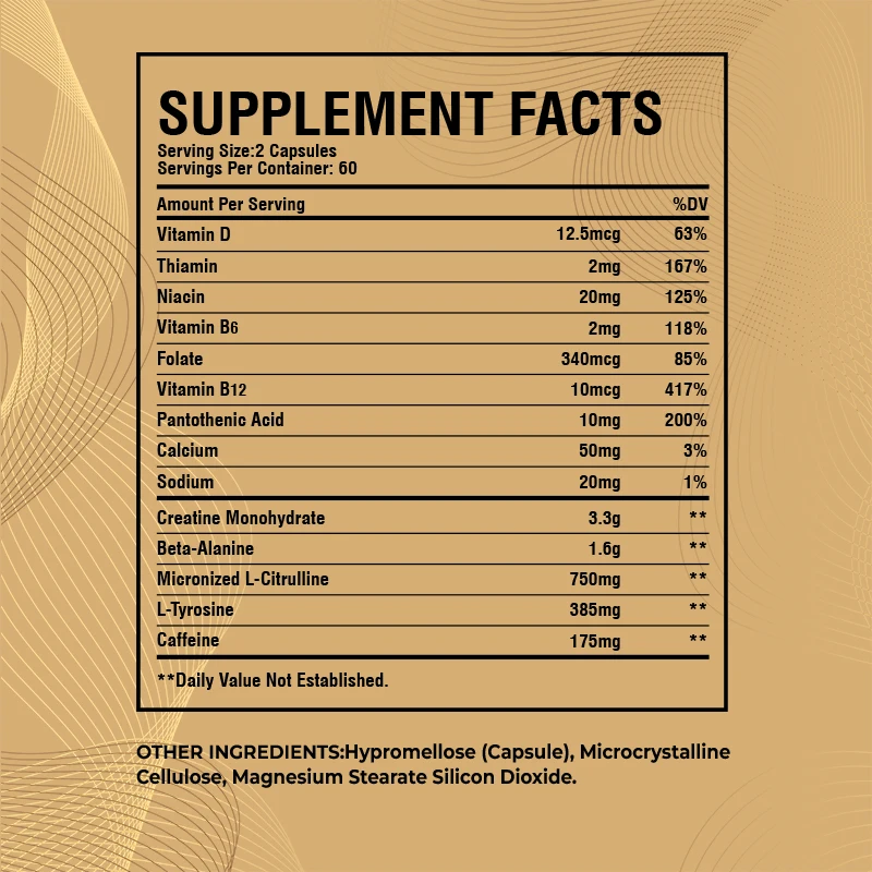 Pre-Workout - Muscle Building&growth Supports Sport Energy and Strength