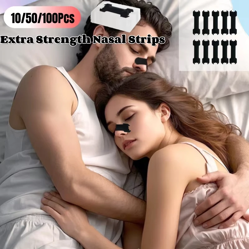 10/20/30/50Pcs Nose Strips Extra Strength Nasal Strips Better Sleeping Non-Invasive Anti Snoring Strips for Adult and Child