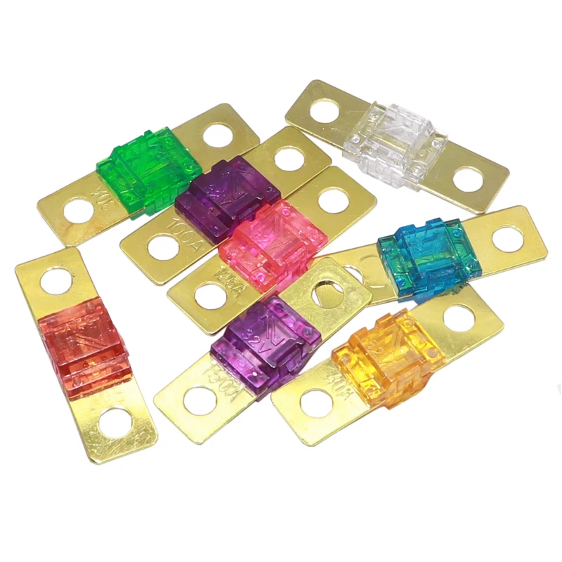 【5PCS】ANS FUSE 20A 30A 40A 50A 60A 70A 80A 100A 125A 150A 175A ANL Gold Plated Stud Car Fuses Mini Car Stereo Audio AFS Fuse
