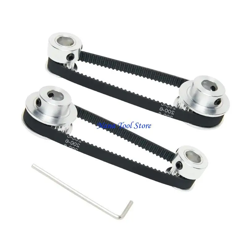 31GJ 2PCS Set 2GT Aluminum Timing Pulley 20&36 Teeth 6.35mm Bore Synchronous Wheel