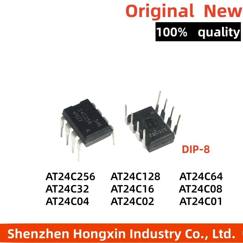 10pcs AT24C256 DIP-8 24C256 AT24C256N DIP AT24C01 AT24C02 AT24C04 AT24C08 AT24C16 AT24C32 AT24C64 AT24C128 24C04 24C16 24C64