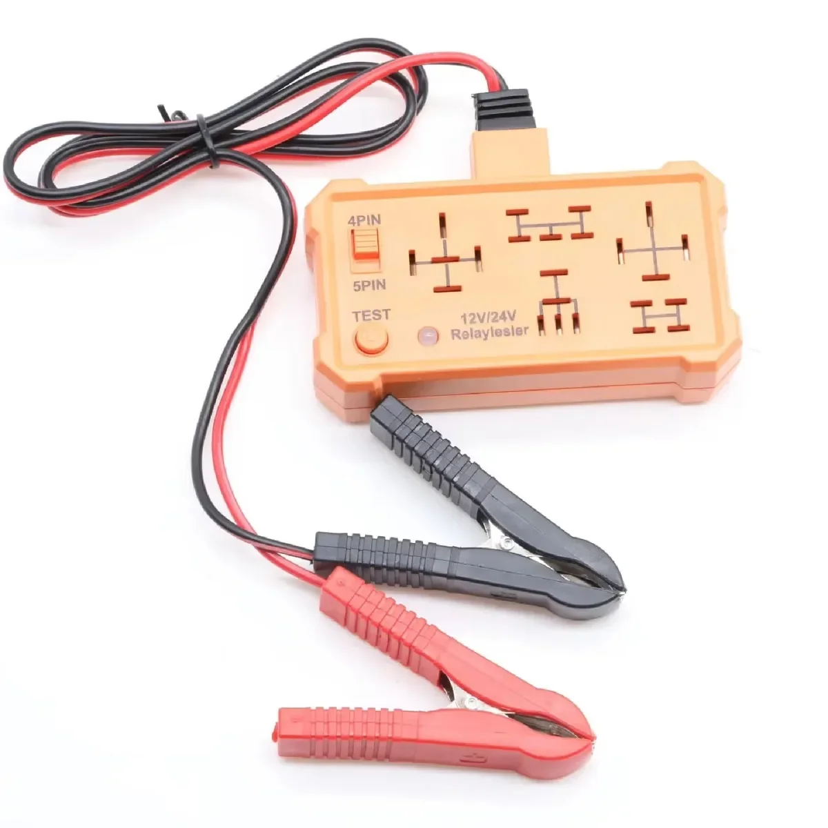 12V 24V New Relay Switch Test 4-pin and 5-pin Relay Tester Battery and Switch Testing Tool Car Relay Tester Battery Test