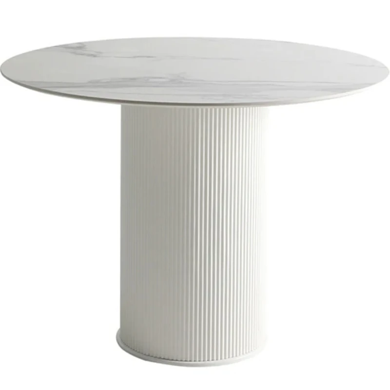 

Marble Round Dining Table Coffee Table for Small Apartment Home Hotel Dining Hall Kitchen White Table Wholesale