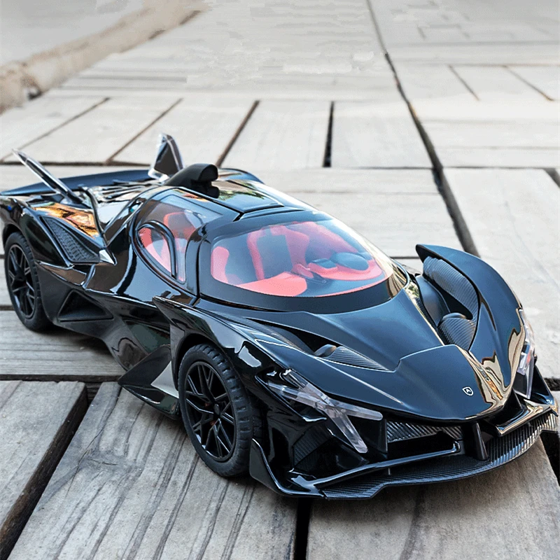 

Машинка-модель Project EVO 1:24, литая металлическая, с открывающимися дверями, суперкар, со звуком и светом, откатывающаяся машинка, коллекционная, подарок для мальчиков VV