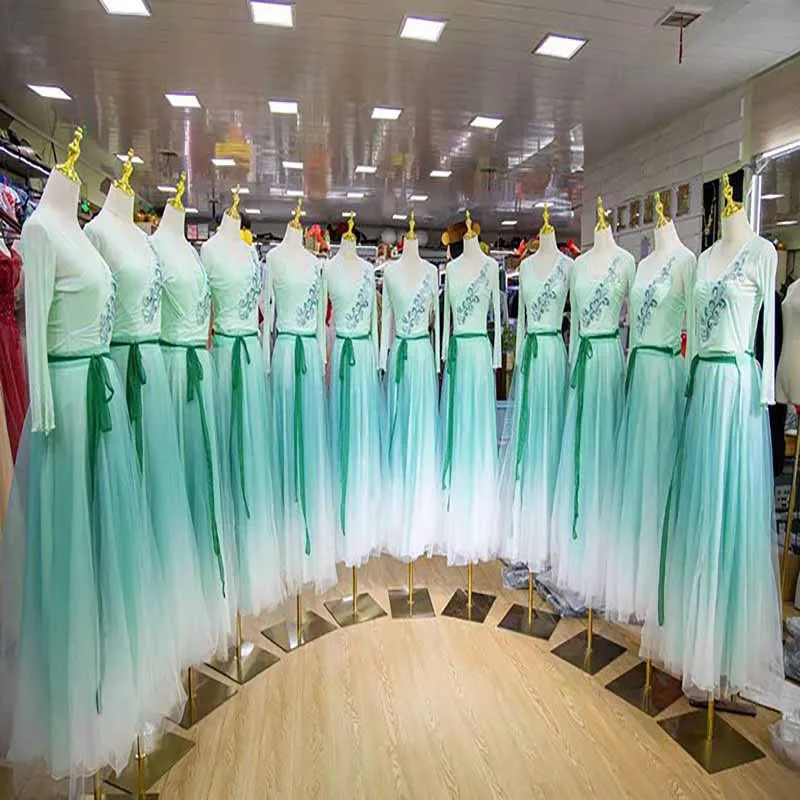 Classical dancer performance costumes women oversized practice dance clothes Chinese style folk dance dress chinese dancecostume