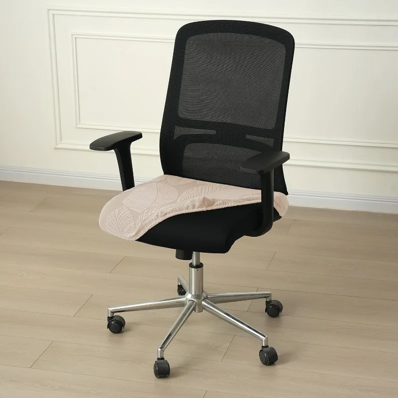 Jacquard Office Chair Seat Cover Anti-dirty Computer Desk Chair Slipcovers Washable Home Rotating Gaming Chair Protector Cover