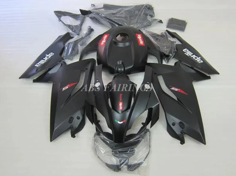 4Gifts New ABS Fairings Kit Fit for Aprilia RS125 RS4 50 125 2006 2007 2008 2009 2010 2011 06 07 08 09 10 11 Bodywork Set Black