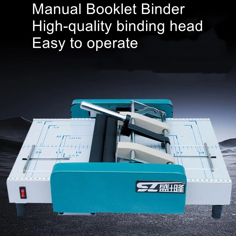 Quick printing double head 4-position A3A4 nail folding flat binding saddle stitching folding manual folding machine