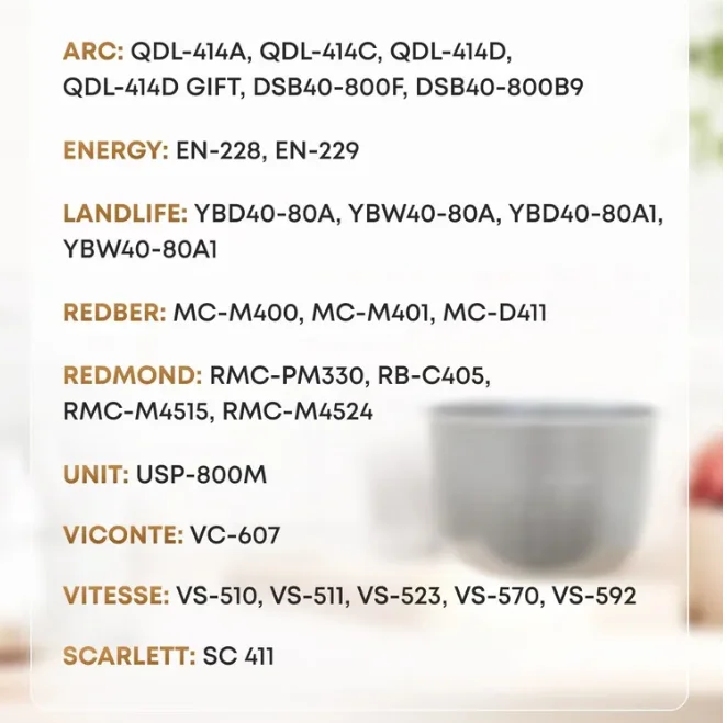 Obrázek 4: A miska pro multicooker redmond 4 l univerzální