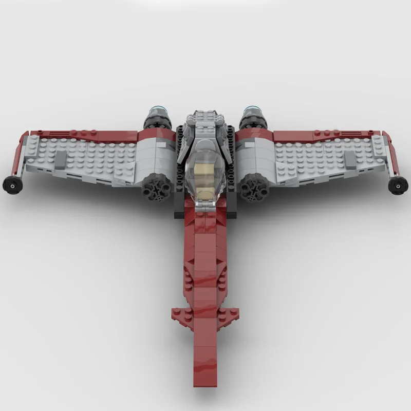 308 parti MOC Creativo Rosso Warplane Tecnologia Modulare Building Blocks Modello Per I Bambini Assemblaggio FAI DA TE Display Giocattolo Festival Regalo