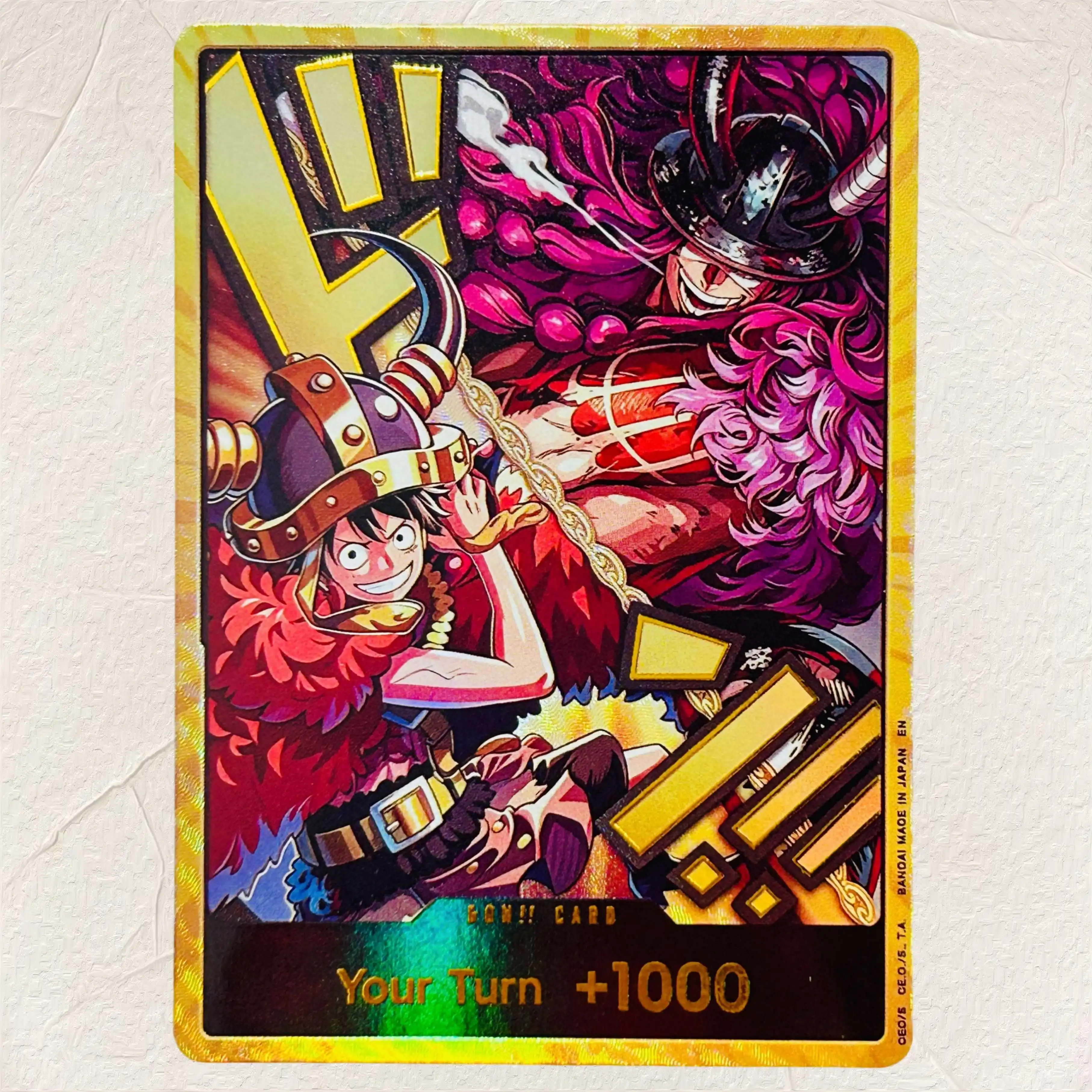 DIY One Piece DON Luffy English Version Collectible Grade Foil Texture Cards Premium Anime Collection Cards