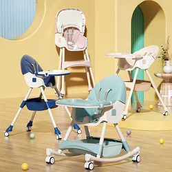 Chaise haute pliante multifonctionnelle pour bébé, chaise de salle à manger pour enfants, produits pour bébé, fournitures de ménage