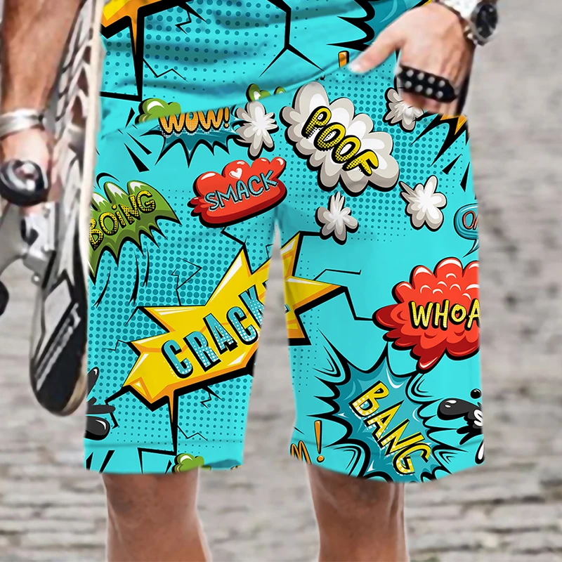 2022 Newest 3D Boom personalized pattern series Men Beach Shorts Swimming Shorts Trunks Men Summer Shorts Men clothing