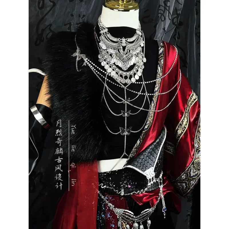 أزياء تيان غوان سي فو التأثيرية مجموعة كاملة من أزياء شيه ليان الغريبة هوا تشنغ أزياء الهالوين بدلة الكبار للرجال الذكور