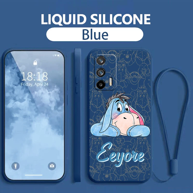 Winnie The Pooh Anime For OPPO Realme GT Neo 5 GT 3 2 C55 33 35 30 S 240W SE Neo3 2 Q5 3 5g Liquid Rope Phone Case