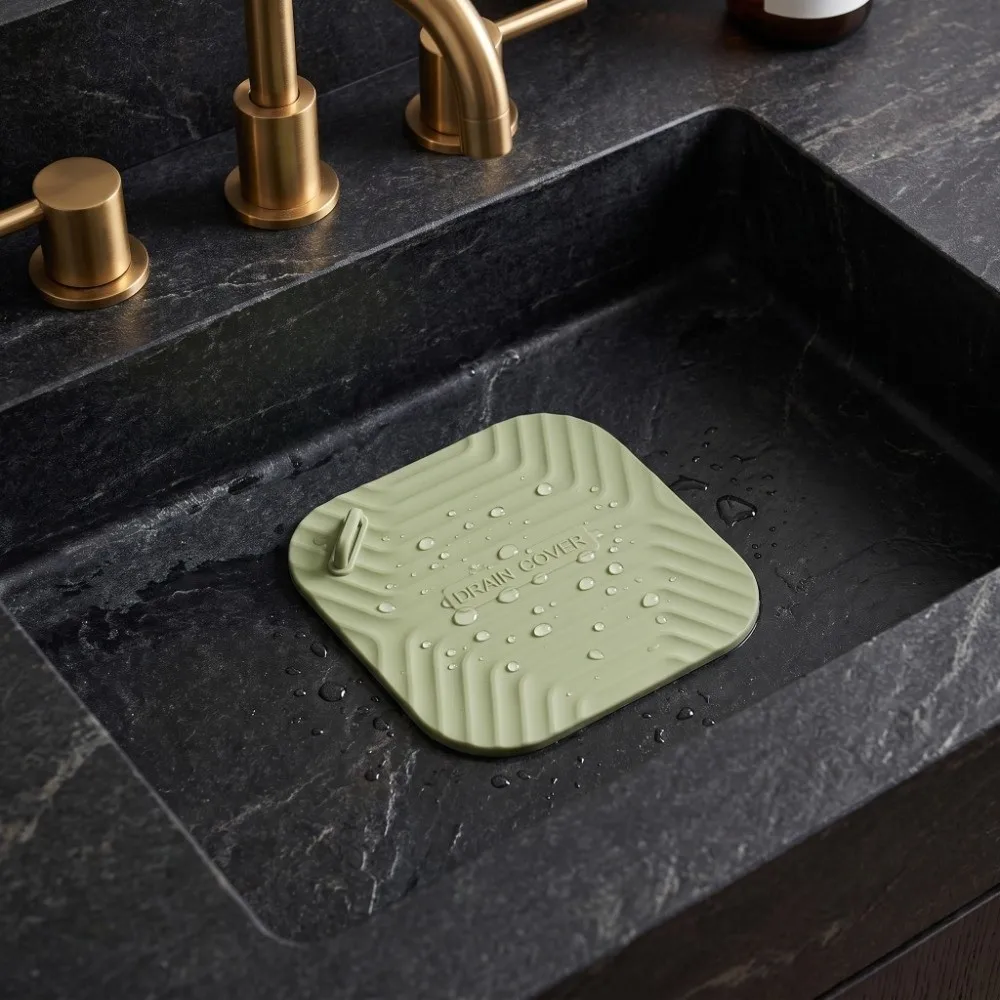 PVC Anti-clog Silicone Floor Drain Cover Grey, Green, Yellow, Red 15 x 15 cm Bathroom Sewer Deodorant Stopper