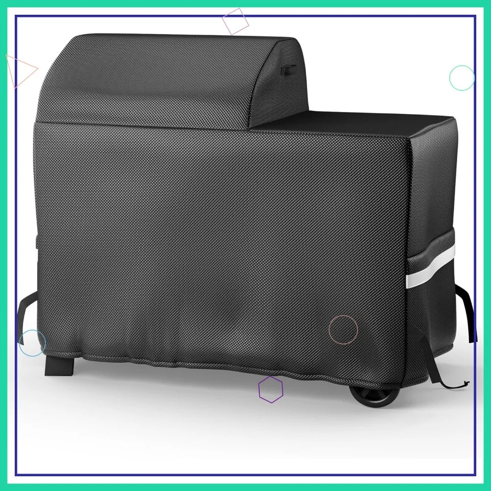 

Heavy Duty Waterproof Grill Cover for Wood Pellet Smokers, Full Length Protection with Windproof Design