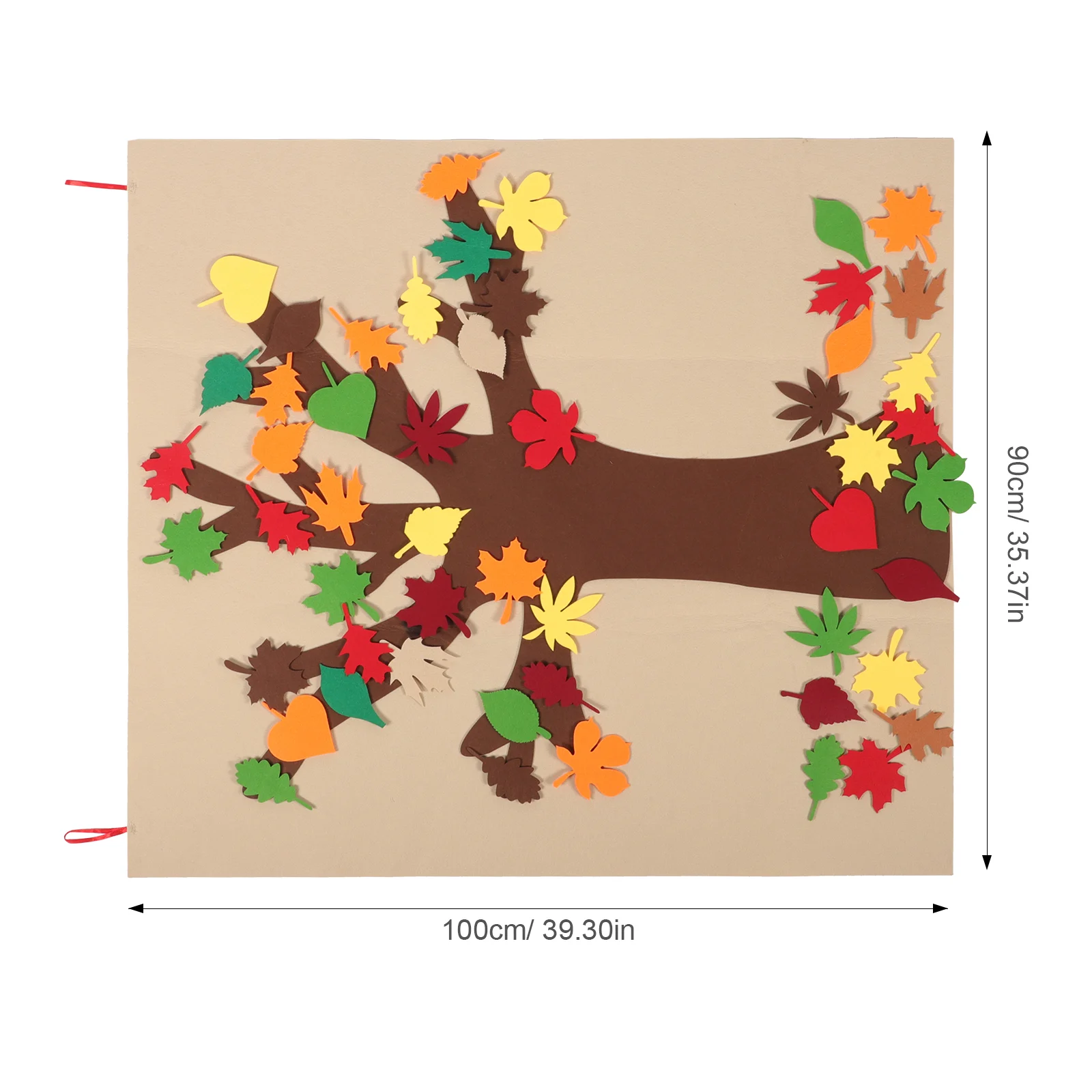 Autumn Maple Leaves Felt Thanksgiving Letters Flat Wall Stickers Kindergarten Background Decoration Creative Child