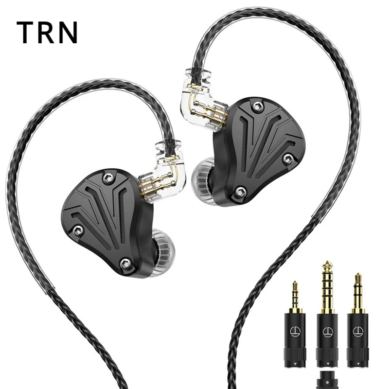 TRN BAX Pro HIFI Earphones 2BA 1DD 2EST Tribrid Metal In-Ear IEMs DJ Monitor Earphones Running Sport Headphones Earplug Headset