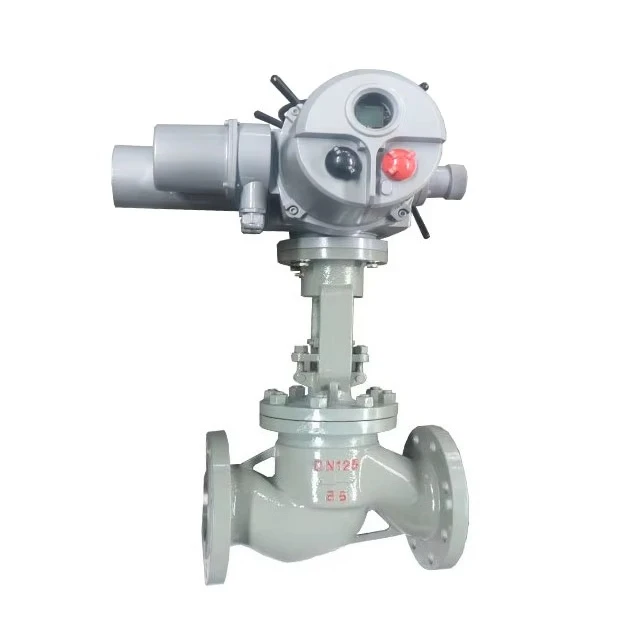 Venta al por mayor DN300 150LB 300LB válvula de globo hierro dúctil WCB cuerpo CF8 brida 380V 4-20mA Modbus actuador eléctrico OEM ODM
