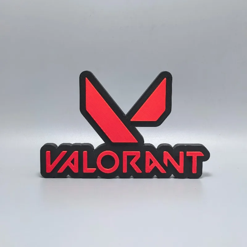 

20x12x1.2cm VALORANT 3D Font Logo Stand PLA Material JETT PHOENIX RAZE Model Game Peripheral Logo Decoration Ornaments Toys Gift