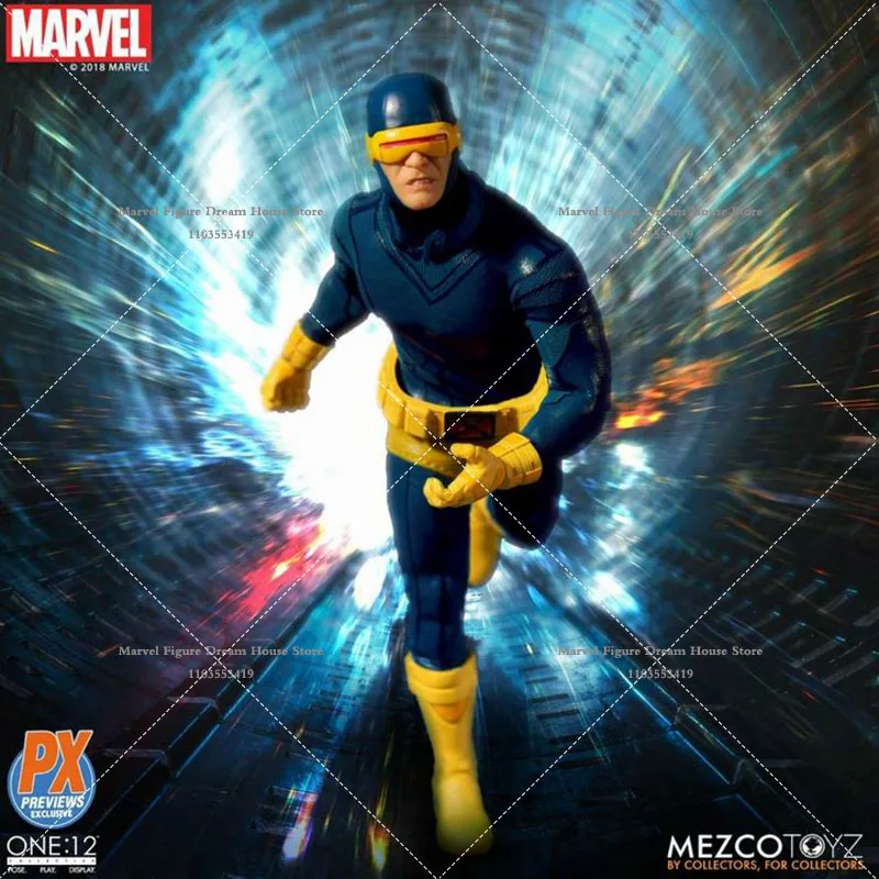 In magazzino originale scala 1/12 da collezione Marvel X-Men Cyclops 6 pollici Action Figure Set completo di giocattoli modello con illuminazione a