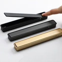 Black Invisible Embedded Furniture Handle Nordic Simple Wardrobe Shoe Cabinet Grooving Concealed Handle Sliding Door Gold Handle