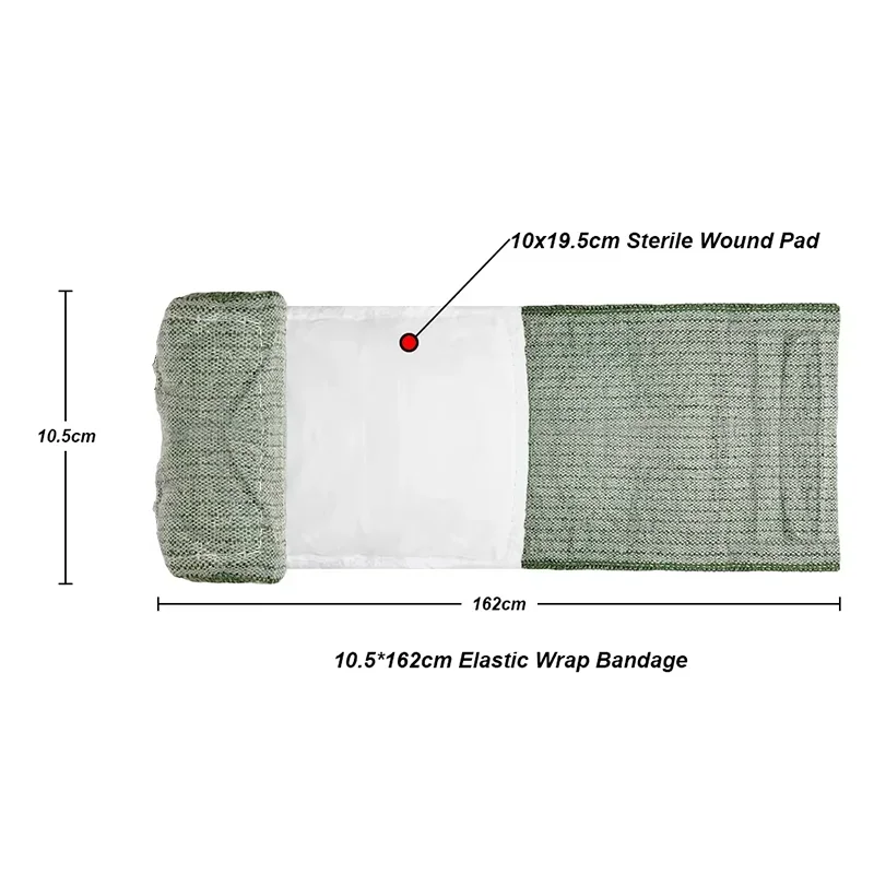 イスラエル包帯付き緊急医療外傷キット 4 インチ/6 インチ - 屋外キャンプハイキング応急処置創傷ケアセキュリティ保護