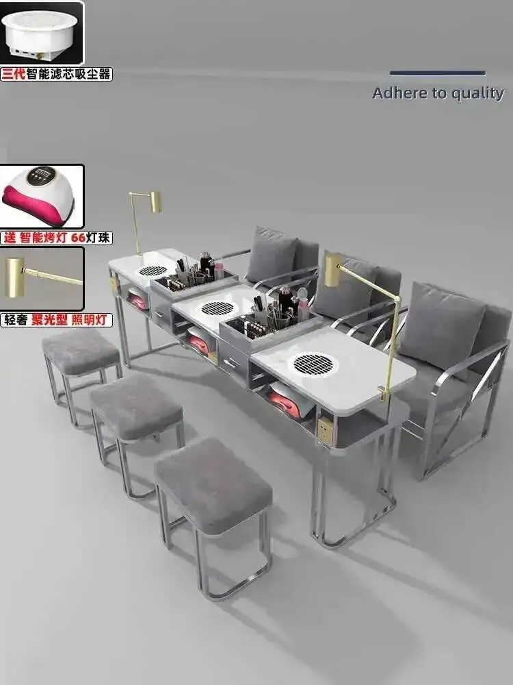 

Nails Multifunction Manicure Chair Table Modern Professional Salon Nail Table Vacuum Cleaner Mesa Manicura Salon Furniture