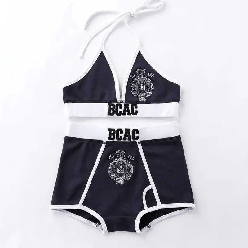 

Korea badblood bcac set triangle cup bra woman hot girl American sexy swimming costume bikini underwear boxer shorts