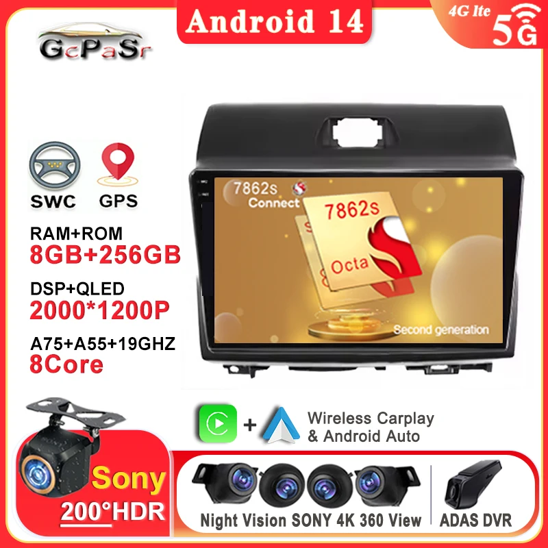 

Android 14 Carplay autoradio For KIA Ray 2011 - 2017 lettore multimediale autoradio navigazione GPS unità principale TV No 2Din