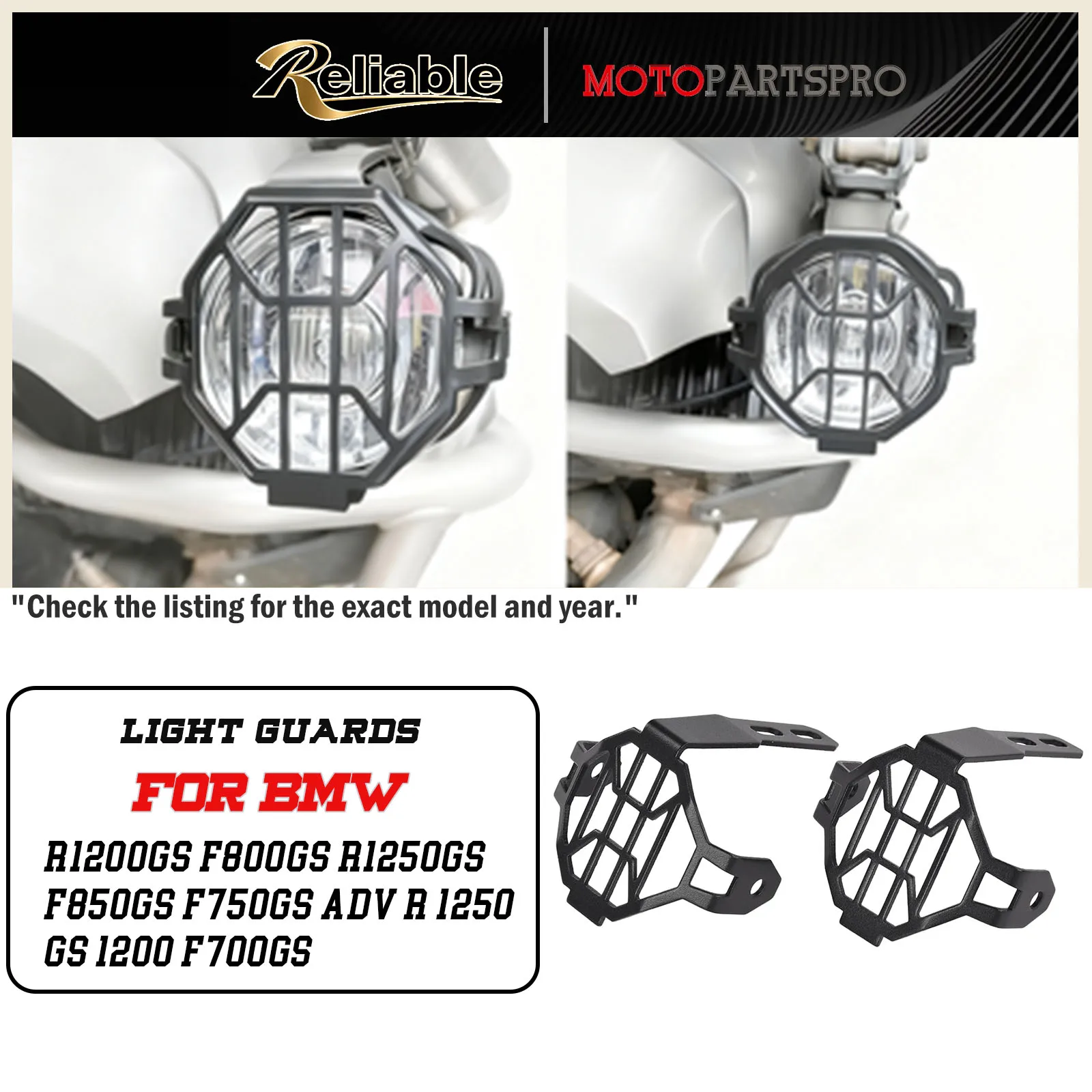 

For BMW R1200GS F800GS R1250GS F850GS F750GS ADV R 1250 GS 1200 F700GS Motorcycle LED Fog Light Protector Guard Lamp Cover