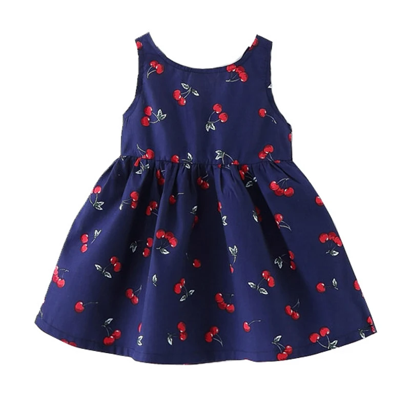 2022 New Summer Girls\' Dress Vest Denim Embroidery Casual Sleeveless Party Princess Dress Children\'S Baby Kids Girls Clothing