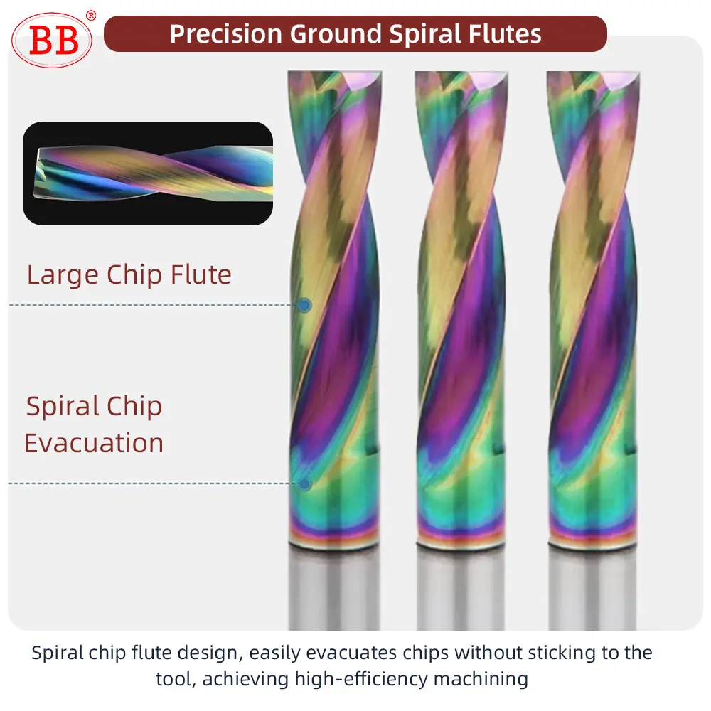 BB Flat Drill Solid Carbide DLC Coating for Non-metal Aluminum 180° CNC Inclined Curved Surface Bottom Hole Making 0.5mm-10.7mm