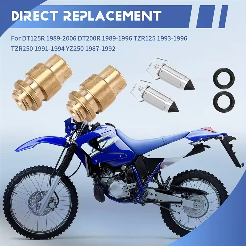 2x Carburetor Floating Needle Seat Fit Yamaha DT125R DT200R TZR125 TZR250 DT200 R TZR 125 250 DT 125 200 R Repair parts view 2