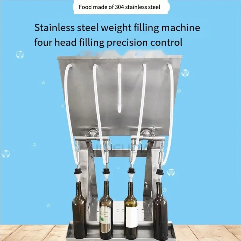 Automatic Beer ertical Filling hine 4 Nozzle Oil Drinks Filling hine